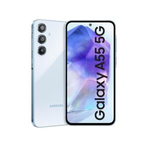 Samsung Galaxy A55 5G (Awesome Iceblue, 12GB RAM, 256GB Storage) | AI | Metal Frame | 50 MP Main Camera (OIS) | Super HDR Video| Nightography | IP67 | Corning Gorilla Glass Victus+ | sAMOLED Display